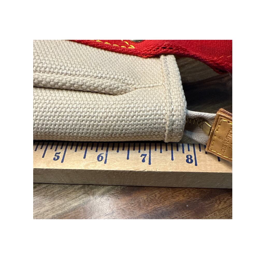 Louis Vuitton Antigua Cabas PM Canvas Small Bag Ivory and Orange - Picture 13 of 14